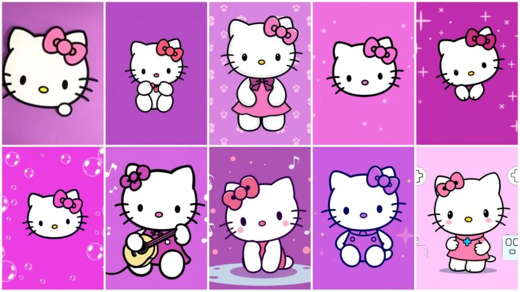 Purple hello kitty wallpaper