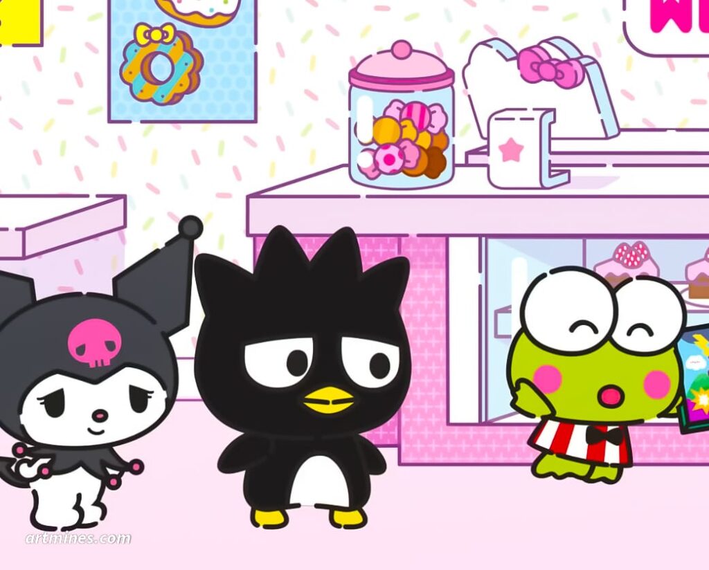 Sanrio and his three friends wallpaper