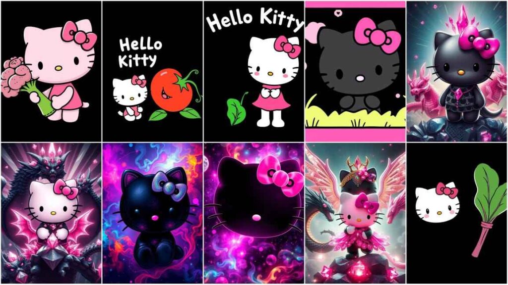 black pink hello kitty wallpaper